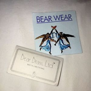 Bear Brass Angel Pin